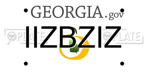 IIZBZIZ Georgia License Plate