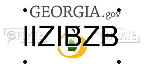 IIZIBZB Georgia License Plate