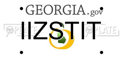 IIZSTIT Georgia License Plate