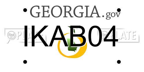 IKAB04 Georgia License Plate