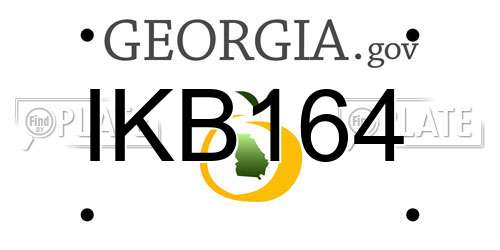 IKB164 Georgia License Plate
