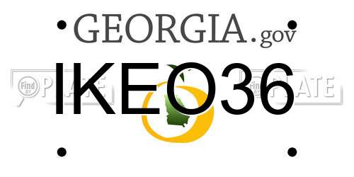 IKEO36 Georgia License Plate