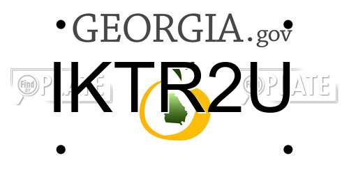 IKTR2U Georgia License Plate