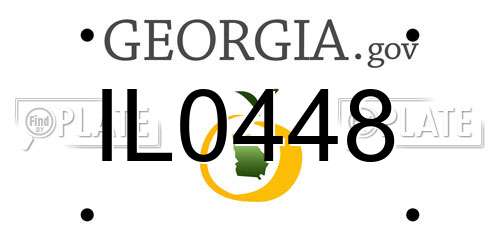 IL0448 Georgia License Plate