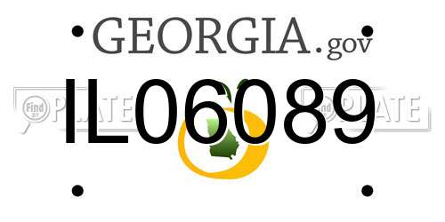 IL06089 Georgia License Plate