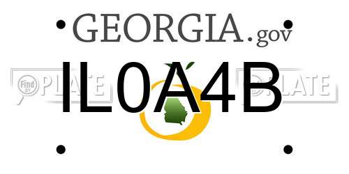 IL0A4B Georgia License Plate