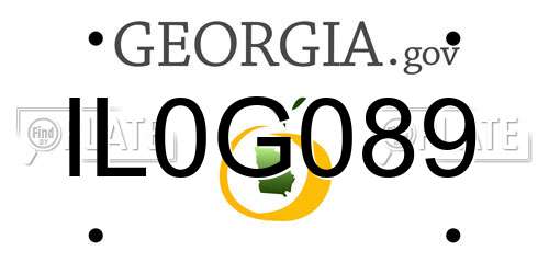 IL0G089 Georgia License Plate