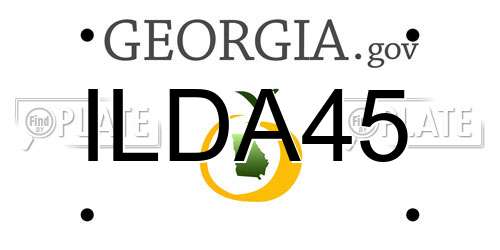 ILDA45 Georgia License Plate