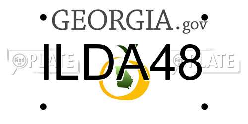 ILDA48 Georgia License Plate