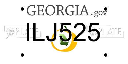ILJ525 Georgia License Plate
