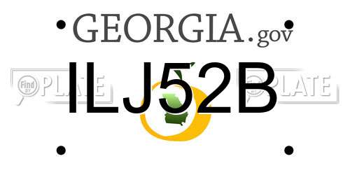 ILJ52B Georgia License Plate