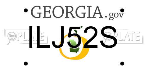 ILJ52S Georgia License Plate