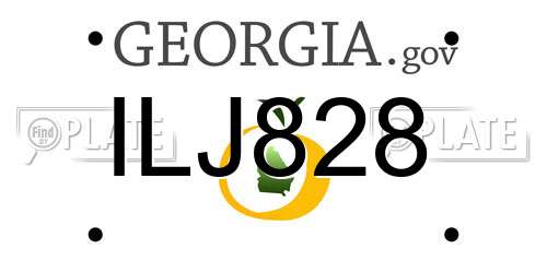 ILJ828 Georgia License Plate