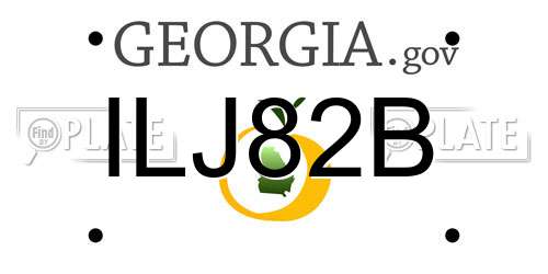 ILJ82B Georgia License Plate