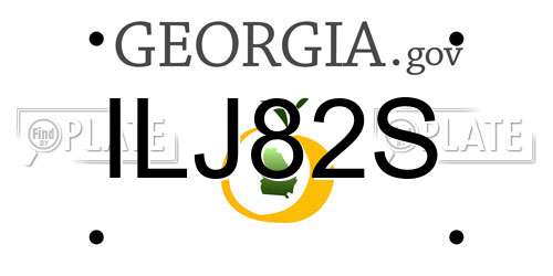 ILJ82S Georgia License Plate