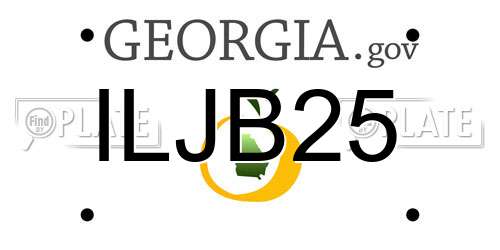 ILJB25 Georgia License Plate