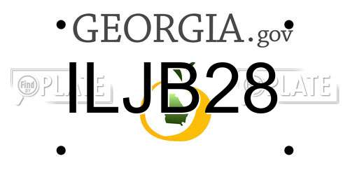 ILJB28 Georgia License Plate