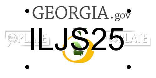 ILJS25 Georgia License Plate