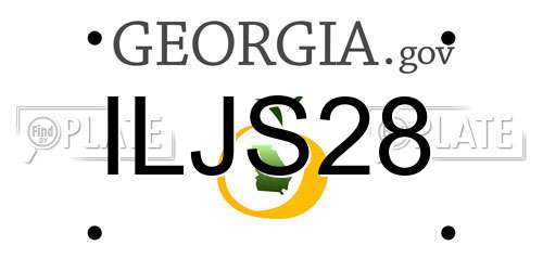 ILJS28 Georgia License Plate