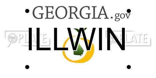 ILLWIN Georgia License Plate