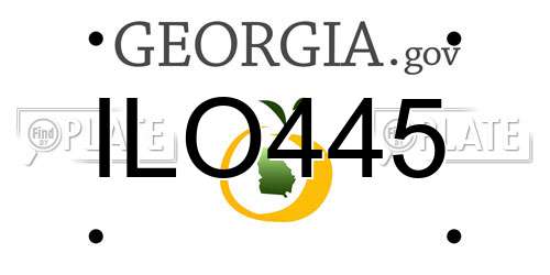 ILO445 Georgia License Plate