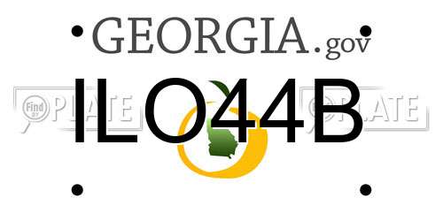 ILO44B Georgia License Plate