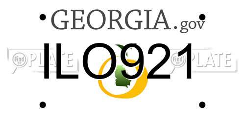 ILO921 Georgia License Plate