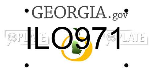 ILO971 Georgia License Plate