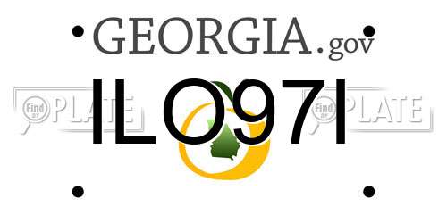 ILO97I Georgia License Plate