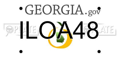 ILOA48 Georgia License Plate