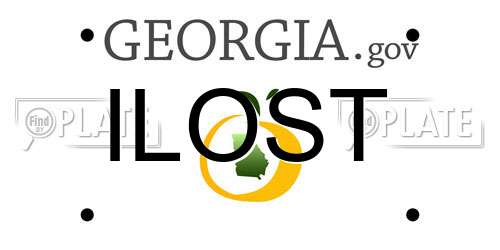 ILOST Georgia License Plate