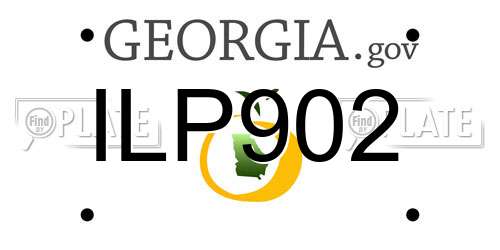 ILP902 Georgia License Plate