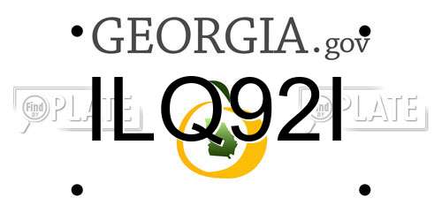 ILQ92I Georgia License Plate
