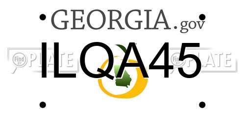 ILQA45 Georgia License Plate