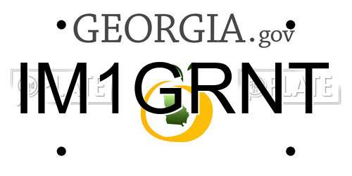 IM1GRNT Georgia License Plate