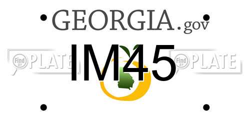 IM45 Georgia License Plate