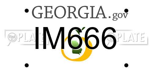 IM666 Georgia License Plate