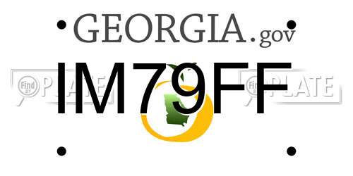 IM79FF Georgia License Plate