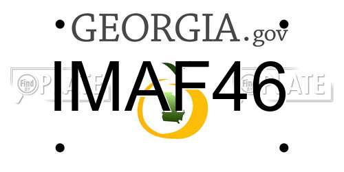IMAF46 Georgia License Plate