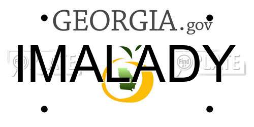 IMALADY Georgia License Plate