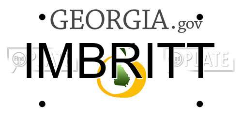 IMBRITT Georgia License Plate