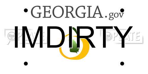 IMDIRTY Georgia License Plate