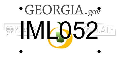 IML052 Georgia License Plate