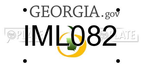 IML082 Georgia License Plate