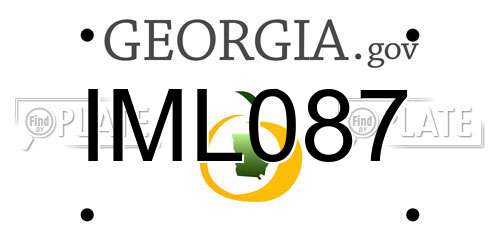 IML087 Georgia License Plate