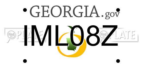 IML08Z Georgia License Plate