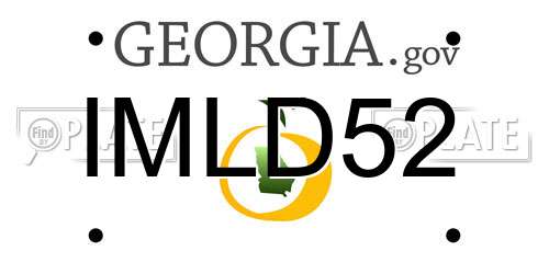 IMLD52 Georgia License Plate