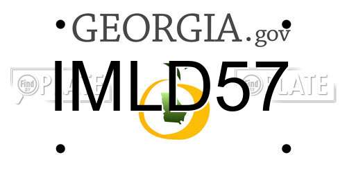 IMLD57 Georgia License Plate