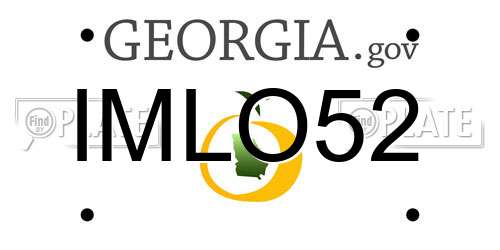 IMLO52 Georgia License Plate
