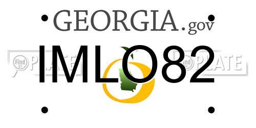 IMLO82 Georgia License Plate